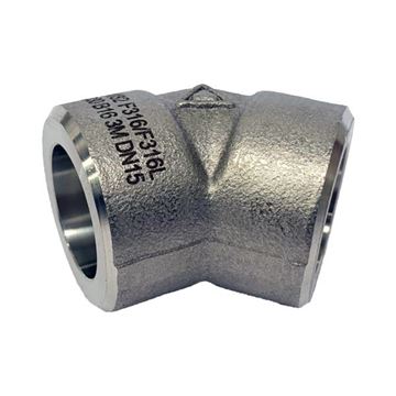 Picture of 15NB CL3000 SOCKETWELD 45D ELBOW 304/304L 