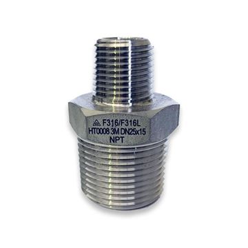 Picture of 32X25NPT CL3000 HEXAGON REDUCING NIPPLE 316 