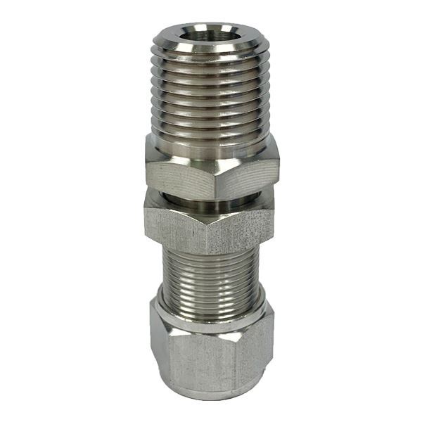 Picture of 12.7MM OD X 10NPT BULKHEAD CONNECTOR MALE GYROLOK 316 