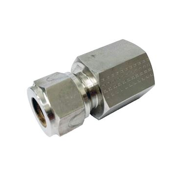 Picture of 6.3MM OD X 10BSPT CONNECTOR FEMALE GYROLOK 316 