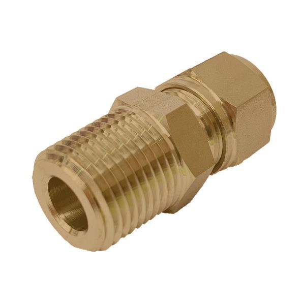 Picture of 12.7MM OD X 15NPT CONNECTOR MALE GYROLOK BRASS 