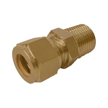 Picture of 3.2MM OD X 3NPT CONNECTOR MALE GYROLOK BRASS 