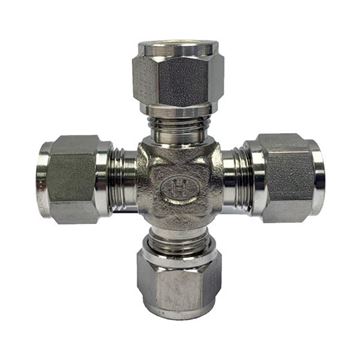 Picture of 19.1MM OD TUBE CROSS GYROLOK 316 