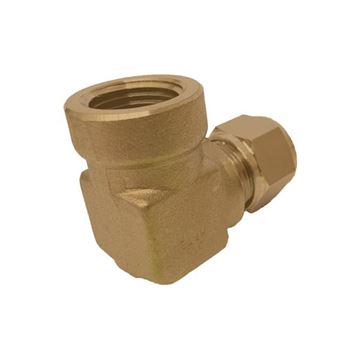 Picture of 12.7MM OD X 15NPT 90D ELBOW FEMALE GYROLOK BRASS 