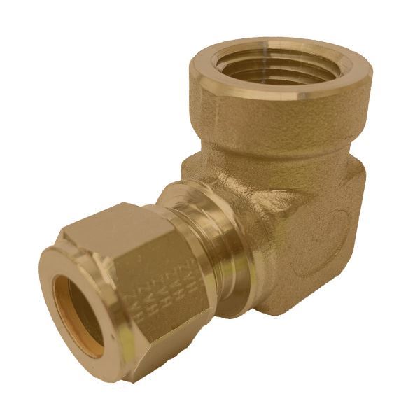 Picture of 19.1MM OD X 15NPT 90D ELBOW FEMALE GYROLOK BRASS 