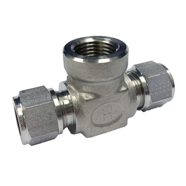 Picture of 6.3MM OD X 8BSPT TEE TTF GYROLOK 316