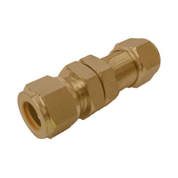 Picture of 12.7MM OD BULKHEAD UNION GYROLOK BRASS 