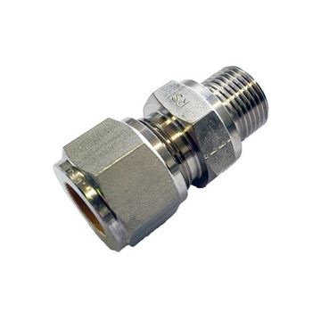 Picture of 6.3MM OD X 10BSPP CONNECTOR MALE GYROLOK 316