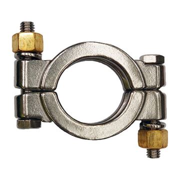 Picture of 12.7/19.1 TRI-CLAMP CLAMP 304 HIGH PRESSURE DOUBLE BOLT W/BRONZE NUTS