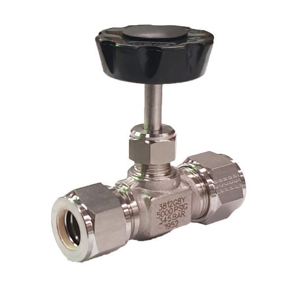 Picture of 12.7OD TUBE 5000PSI NEEDLE VALVE FORGED BODY 316 REGULATING STEM
