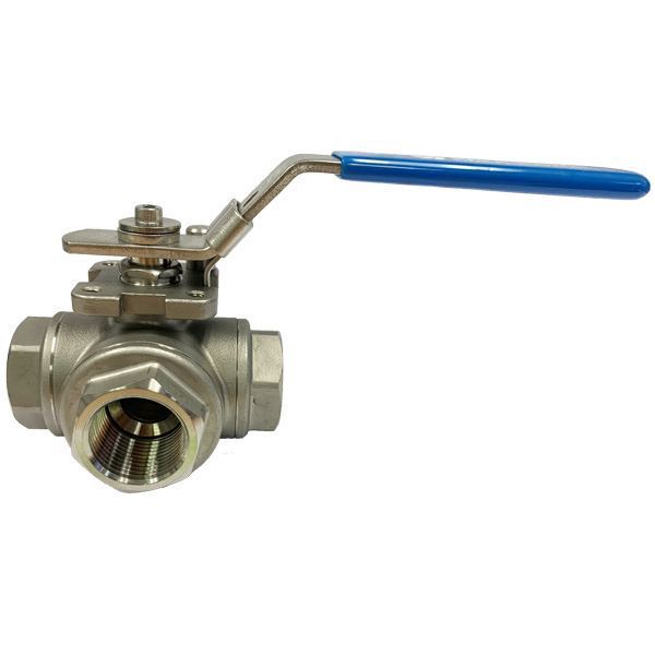 Picture of Rc25 BSP 3-WAY T-PORT REDUCED BORE BALL VALVE 800WOG CF8M 