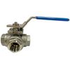 Picture of Rc20 BSP 3-WAY T-PORT REDUCED BORE BALL VALVE 800WOG CF8M 