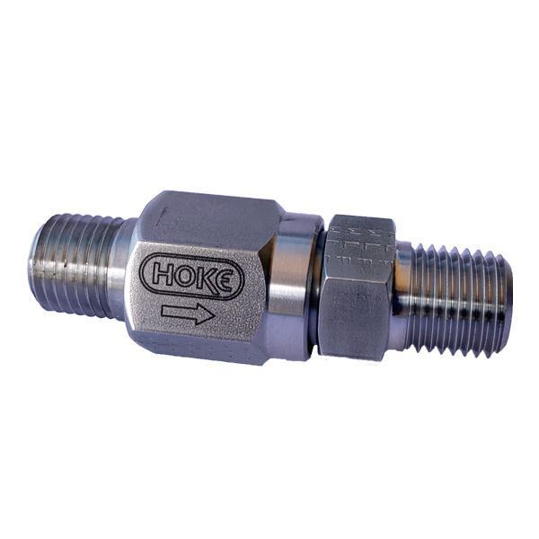 Picture of 15NPT MALE 6000PSI POPPET CHECK VALVE 1.0PSI CRACKING BUNA-N SEAT 316 HOKE