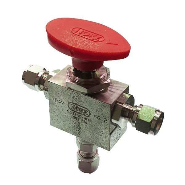 Picture of 9.5OD TUBE 6000PSI BALL VALVE 3-WAY 316 HOKE SELECTOMITE