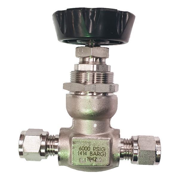 Picture of 9.5 OD TUBE 6000PSI NEEDLE VALVE FORGED BODY 316 NON ROTATING STEM SOUR GAS