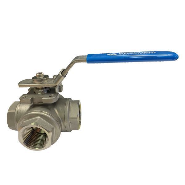 Picture of Rc10 BSP 3-WAY T-PORT REDUCED BORE BALL VALVE 1000WOG CF8M 