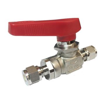 Picture of 6.3 OD TUBE 2000PSI BALL VALVE FORGED BODY 316 FLOMITE 218DEG C SERVICE