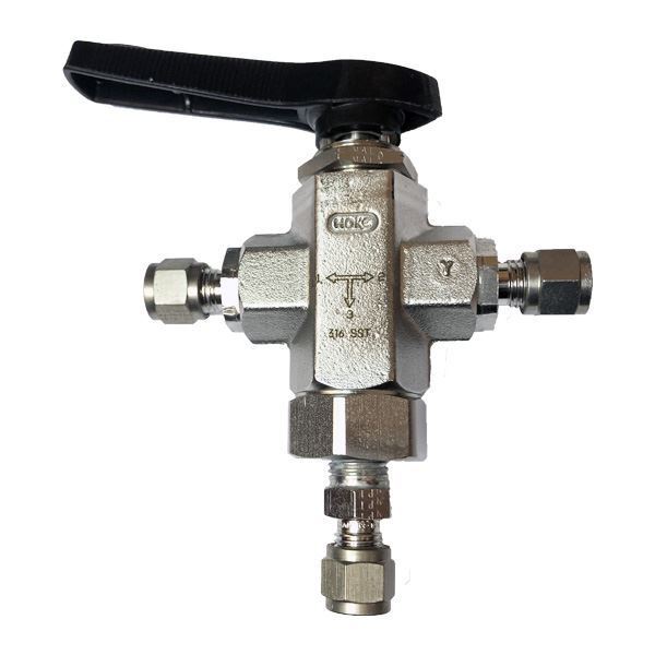 Picture of 6.3OD TUBE 6000PSI BALL VALVE 3-WAY 316 SELECTOMITE TRUNNION STYLE