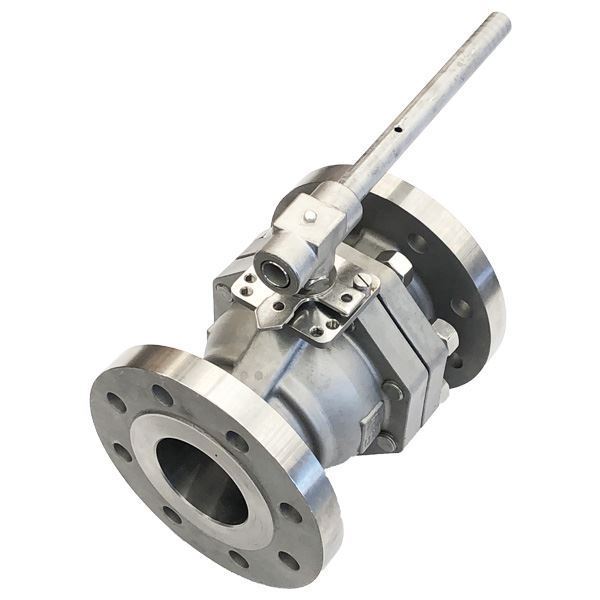 Picture of DN100 CL300 RF FLANGED 316 FLOATING BALL VALVE FULL BORE MACHINED API 607 LOCK HANDLE