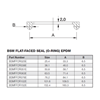 BSM Flat Face Oring Dimensions