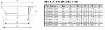 Picture of 63.5 BSM FLAT FACE BUTTWELD LINER CF8M