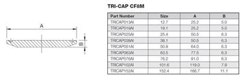 Picture of 12.7/19.1 TriClamp CAP CF8M