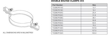 Picture of 63.5 OD DOUBLE BOLT PLAIN CLAMP 304