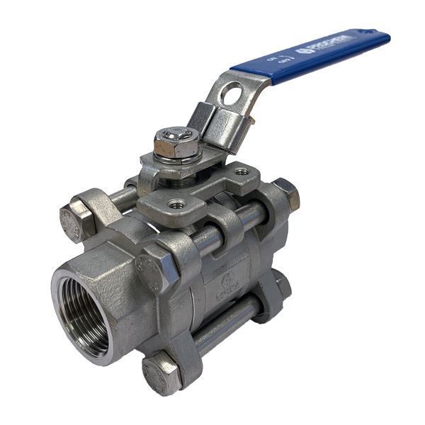 Picture of Rc15 BSP 3-PIECE FULL BORE BALL VALVE 1000WOG GRTFE SEAL CF8M