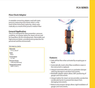 Flow Check Adaptor