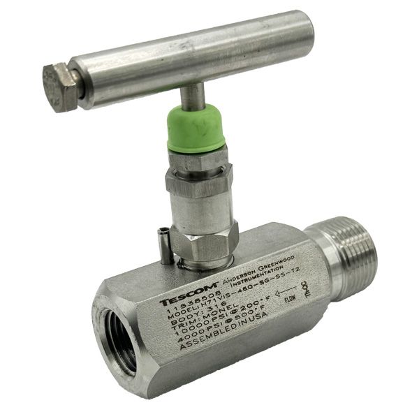Picture of H71VIS-46Q-SS-SG-T2 20X15NPT M/F 10,000PSI HAND VALVE 4.8 TEFLON METAL SG ALL 316 T2