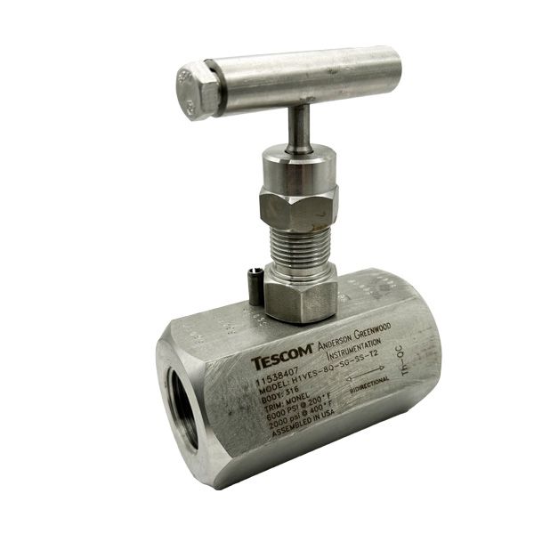 Picture of H1VES-8Q-SS-SG-T2 25NPT F/F 6,000PSI HAND VALVE 9.5 ORIF TEFLON PEEK SG ALL 316 T2