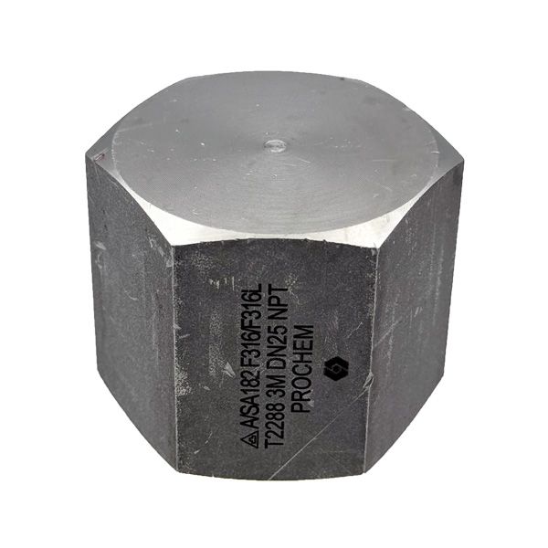 Picture of 25NPT CL3000 HEXAGON CAP 316  