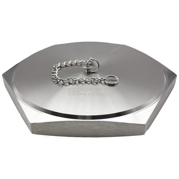 Picture of 152.4 BSM BLANK HEXAGON NUT CF8 C/W CHAIN 