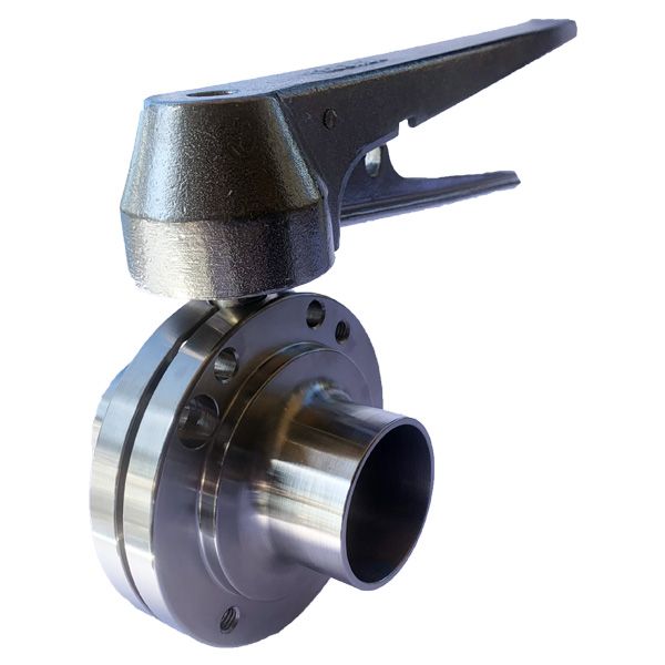 Picture of 76.2 BUTTWELD BUTTERFLY VALVE VITON SEAL 316 C/W LOCKING HANDLE